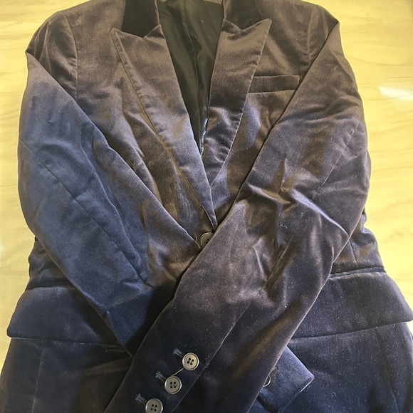 Theory dark purple velvet blazer - Picture 4 of 7